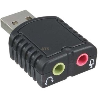 InLine® USB 2.0 Stereo Sound Adapter - Mini Retail