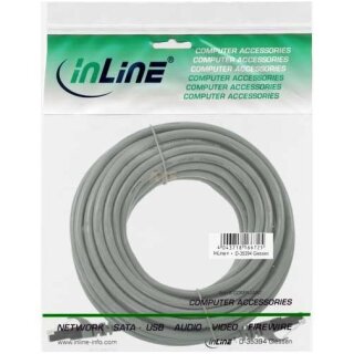 InLine® Patchkabel CAT5e SF/UTP RJ45 30m grau Retail