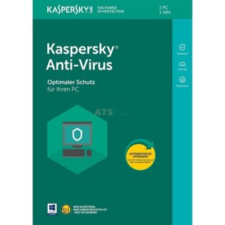 Kaspersky Anti-Virus 1 PC Vollversion EFS PKC 1 Jahr für aktuelle Version 2018