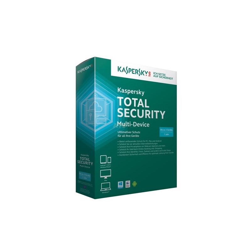 Kaspersky Total Security MultiDevice 3 Geräte Vollversion MiniBox 1