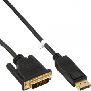 InLine® DisplayPort -> DVI Konverter Kabel 2m schwarz