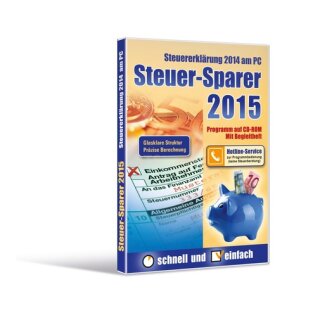 Editionnova Steuer-Sparer 2015 - Steuererklärung 2014 am PC Vollversion DVD-Box