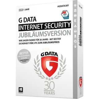 G Data Software Internet Security 3 PCs Vollversion MiniBox 1 Jahr Limited Edition