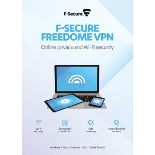 F-Secure Freedome VPN|noGeoblocking for Windows MAC Mobile 3 Geräte Vollversion ESD 1 Jahr
