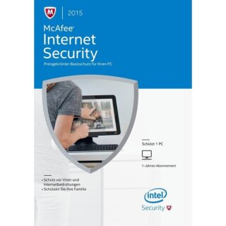 McAfee Internet Security 2015 1 PC Vollversion ESD 1 Jahr ( Download )