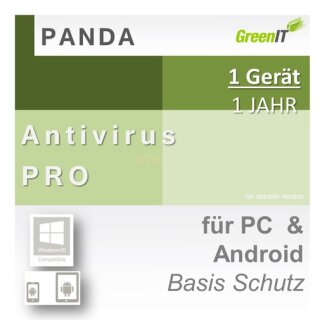 Panda Software Antivirus Pro 1 Gerät Vollversion GreenIT 1 Jahr für aktuelle Version 2016