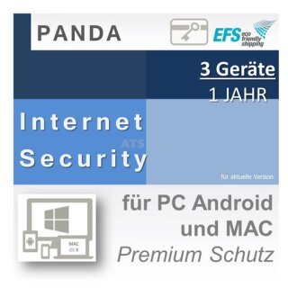 Panda Software Internet Security 3 Geräte Vollversion EFS PKC 1 Jahr für aktuelle Version 2016