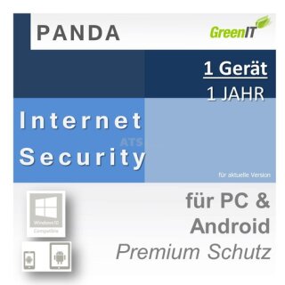 Panda Software Internet Security 1 Gerät Vollversion GreenIT 1 Jahr für aktuelle Version 2016