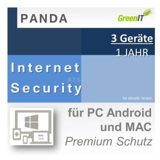 Panda Software Internet Security 3 Geräte Vollversion GreenIT 1 Jahr für aktuelle Version 2016