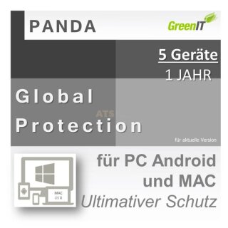 Panda Software Global Protection 5 Geräte Vollversion GreenIT 1 Jahr für aktuelle Version 2016