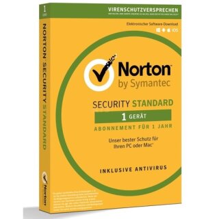 Symantec Norton Security Standard 3.0 Deutsch 1 Gerät Vollversion PKC 1 Jahr