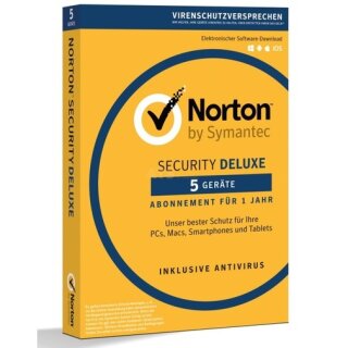 Symantec Norton Security Deluxe 3.0 Deutsch 5 Geräte Vollversion PKC 1 Jahr
