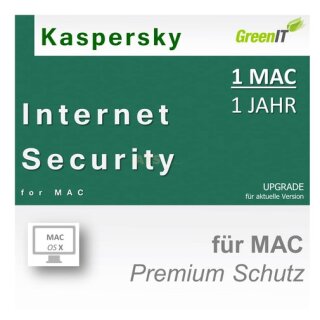 Kaspersky Internet Security for Mac 1 Benutzer | 1 Mac Update GreenIT 1 Jahr für Version 2017