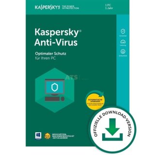 Kaspersky Anti-Virus 1 PC Vollversion ESD 1 Jahr für aktuelle Version 2018