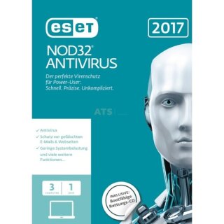 ESET NOD32 Antivirus 10 3 Computer Vollversion FFP 1 Jahr ( 2017 Edition )