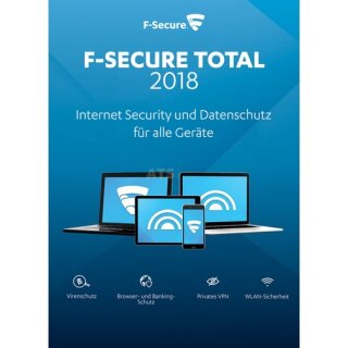 F-Secure Total Internet Security + VPN 2018 3 Geräte Vollversion ESD 2 Jahre
