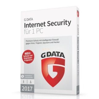 G Data Software InternetSecurity 2017 1 PC Vollversion MiniBox 1 Jahr inkl. Update 2018*