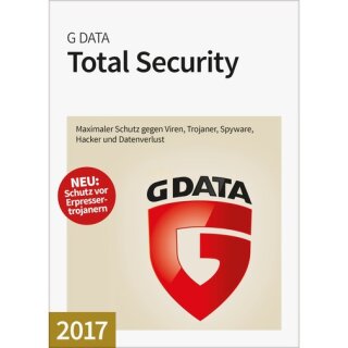 G Data Software Total Security 3 PCs Vollversion ESD 2 Jahre für aktuelle Version 2017