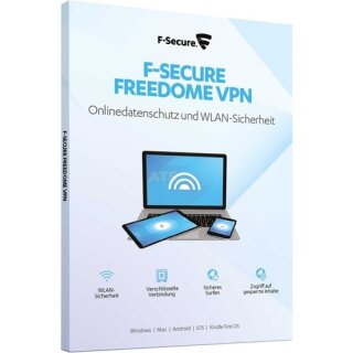 F-Secure Freedome VPN|noGeoblocking 3 Geräte Vollversion PKC 1 Jahr for Windows MAC Mobile