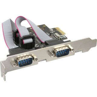 InLine® Schnittstellenkarte 2x Seriell 9-polig PCIe (PCI-Express)