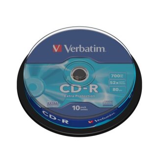 Verbatim CD-R 700MB 80min 52x 10er Spindel Extra Protection