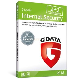 G Data Software Internet Security 2018 2 PCs + 2 Android Vollversion MiniBox 1 Jahr Limited Edition