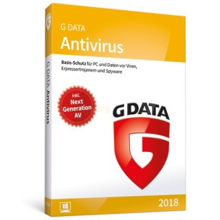 G Data Software AntiVirus 2018 1 PC Vollversion MiniBox 1 Jahr