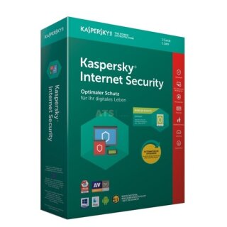 Kaspersky Internet Security 2018 1 Gerät + 1 Android Vollversion PKC 1 Jahr ( Code in a Box )