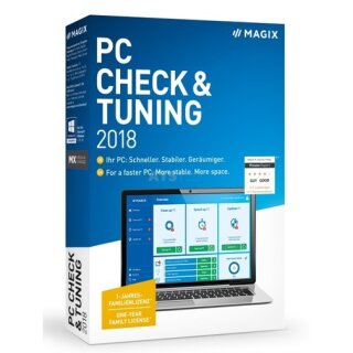 MAGIX PC Check & Tuning 2018 6 PCs Vollversion MiniBox 1 Jahr