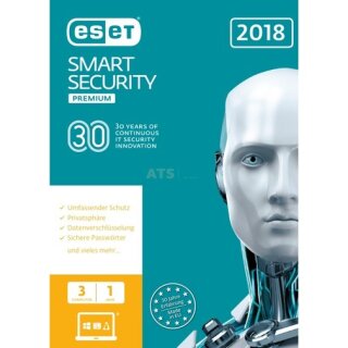 ESET Smart Security Premium 2018 Edition 3 Computer Vollversion FPP 1 Jahr