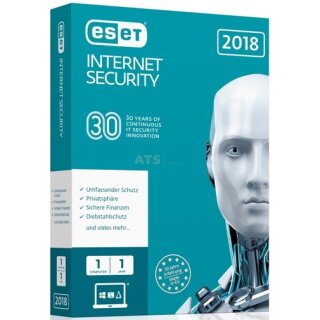 ESET Internet Security 2018 Edition 1 Computer Vollversion MiniBox 1 Jahr