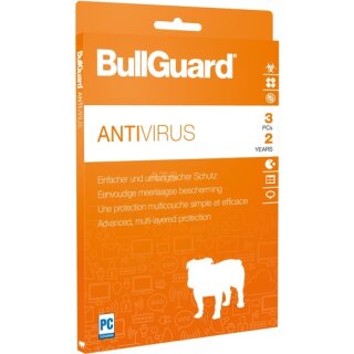 BullGuard Antivirus 2018 3 PCs Vollversion ESD 2 Jahre ( Download )