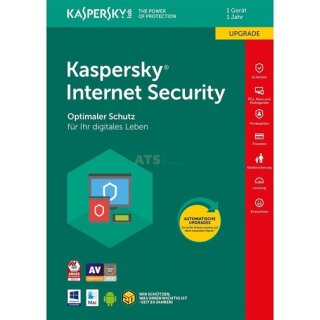 Kaspersky Internet Security 1 PC Update GreenIT 1 Jahr für aktuelle Version 2018