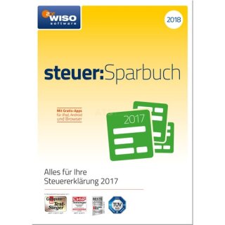 Buhl Wiso steuer:Sparbuch 2018 1 Benutzer Vollversion GreenIT (für Steuerjahr 2017)