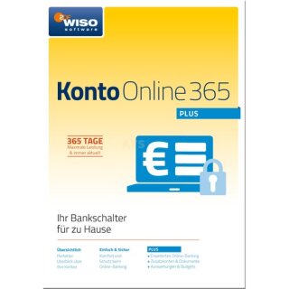 Buhl WISO Konto Online PLUS 365 Jahresversion 2018 1 Benutzer Vollversion GreenIT 1 Jahr
