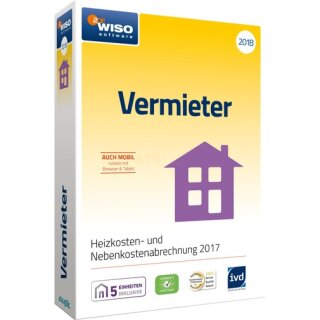 Buhl Wiso Vermieter 2018 1 PC Vollversion MiniBox (für Abrechnungsjahr 2017)