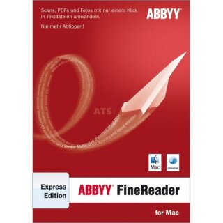Abbyy FineReader Express Edition for Mac 1 Benutzer | 1 Mac Vollversion DVD-Box